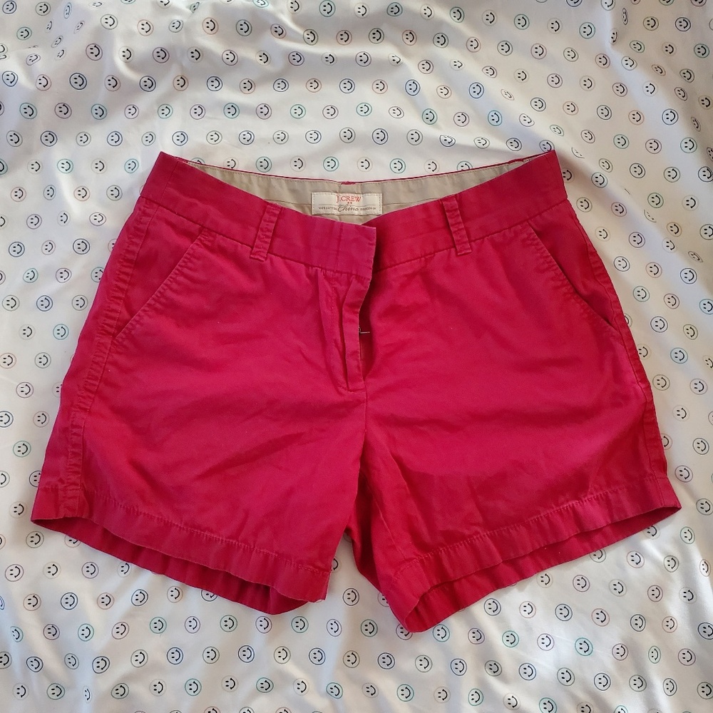 J CREW BERRY RED SHORTS SIZE 4